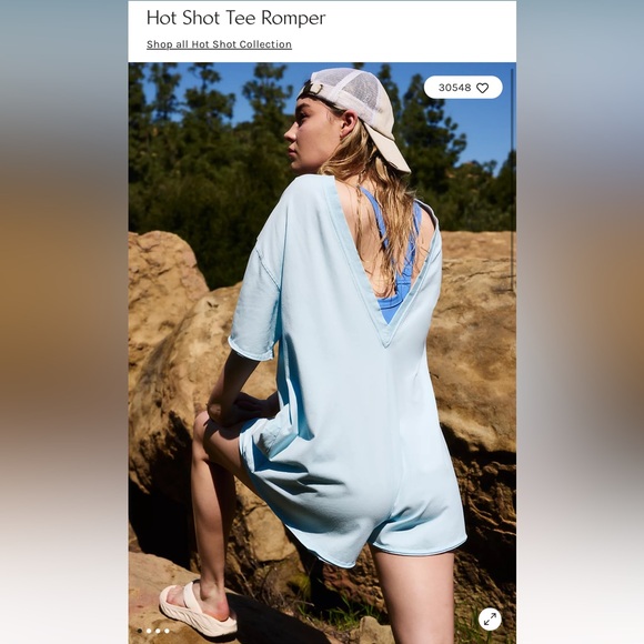 NWOT Free People Hot Shot tee romper - Picture 4 of 4